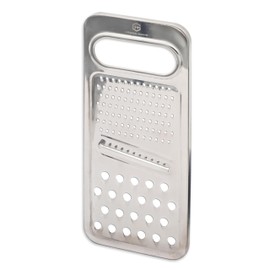 GRANA HOME Flat Stainless Steel Grater 24 x 10 cm - Versatile, Robust Kitchen Grater for Vegetables, Fruits, Cheese & More - Stainless Steel Grater with Container - Fine Grater for Precise Grating