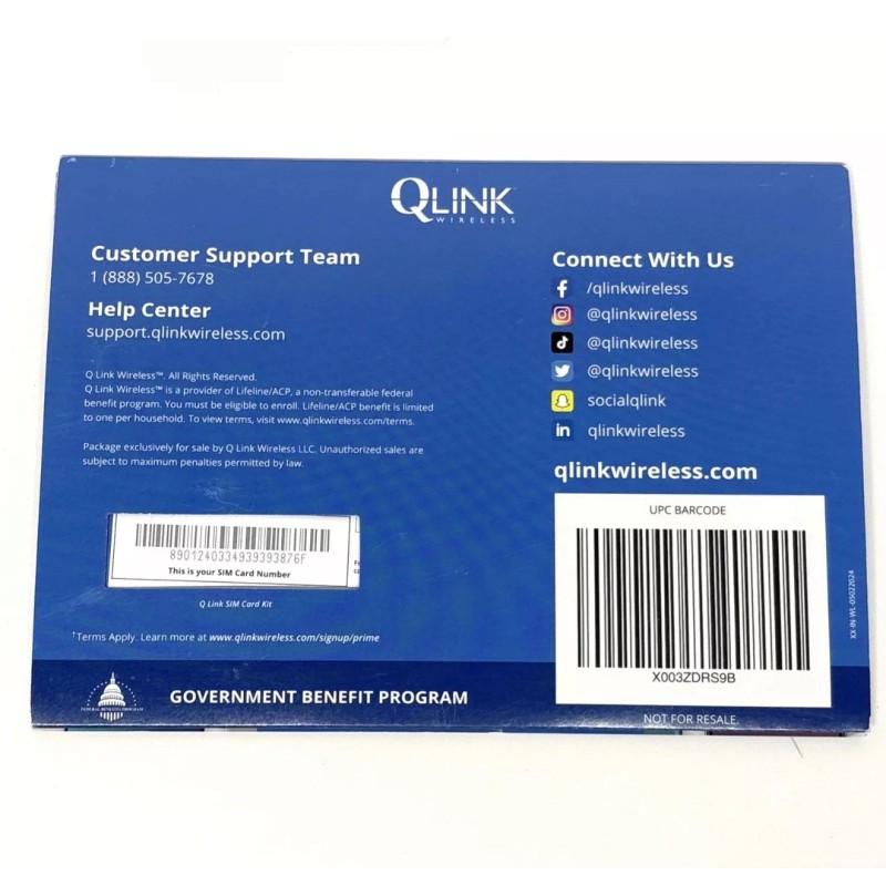 QLINK Wireless 5G Sim Card Kit Includes Sim Card And
