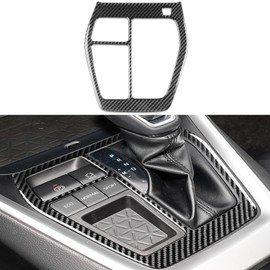 NVCNX Real Carbon Fiber for Toyota RAV4 2019-2025 2020 2021 2022 2023 2024 Hybrid Car Center Console Gear Shift Panel Cover Interior Trim Accessories Thick Overlay Sticker Decal 1PC