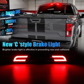 LUDARM Clear Lens LED 3rd Brake Light Compatible with F150 2015-2024 F250 F350 F450 F550 2017-2024 for Maverick 2021-2024 for Ranger 2019-2024 Third Brake Cargo Light accessories