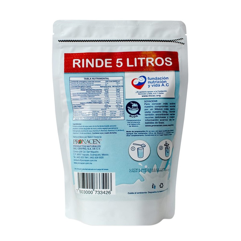 Soyacen Bebida de soya en polvo sabor natural - 500