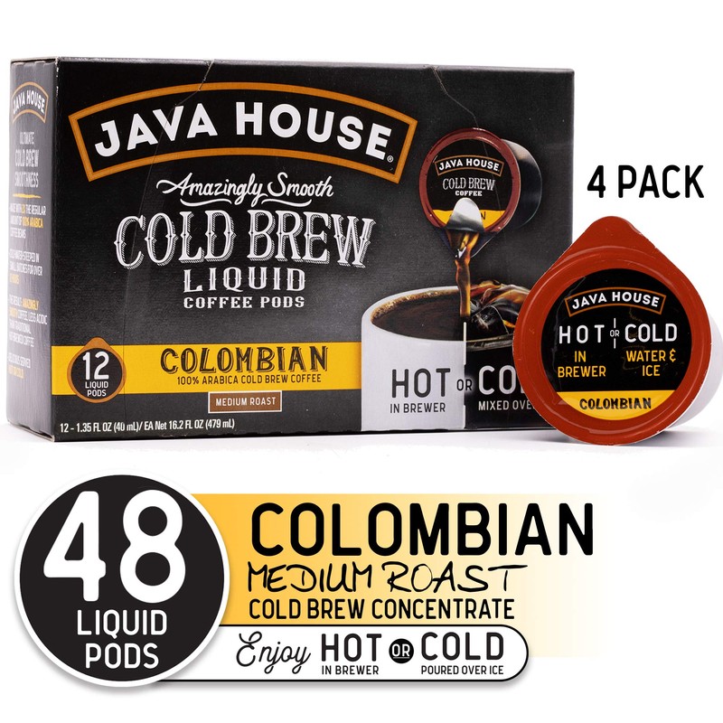 Java House Cold Brew Coffee Concentrate Single Serve Liquid Pods