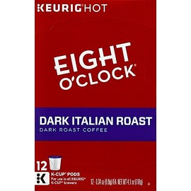 Eight O'Clock Coffee Dark Italian Roast Keurig K-Cups Coffee Pack, 12 Count