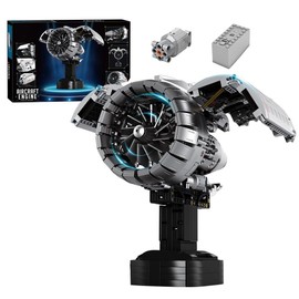 kowkis Aviation Turbofan Engine Building Blocks Kit-1813 Pieces Turbo Aircraft Engine Building Sets, Creative STEM Toys Engine Building Kit for Adults