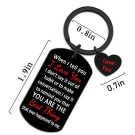 XzmaaoX Romantic Gifts For Couples Him Her Keychain For Boyfriend Girlfriend Gifts Anniversary Keychian Gifts For Women Men Valentines Day Birthday Christmas Gifts
