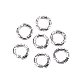 Kissitty 1000pcs 5mm Stainless Steel Open Jump Rings Connectors 1mm Thick Chainmail Making Jewelry Findings