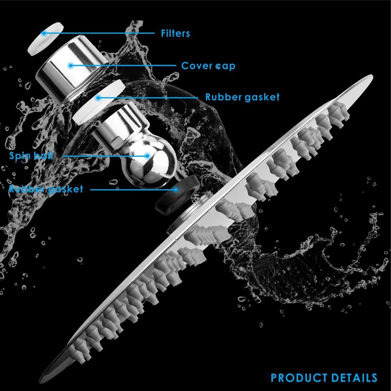 Voolan Rainfall Shower Head - High Flow Showerhead Made of