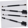 Baluue 3sets Eyebrow Stencil Brush Double-headed Angled Brush Eyelash Comb