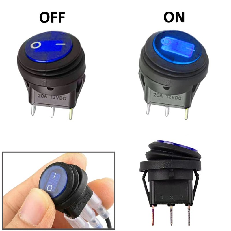 ETOPARS Pack of 5 12 V 20 A Rocker Switch