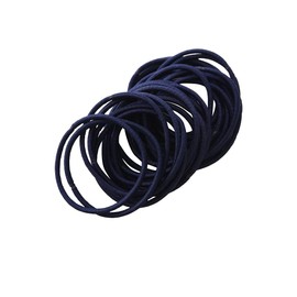 ISABELLA MOON 50Pcs Girls Women 2.5mm Thin School Uniform Endless Hair Elastics Bobbles Hair Ties Bands Ponios Ponytail Holders (Navy)