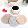 Alipis Beverage Coaster Set, Cotton Hand-Woven Coasters with Holder, Coasters
