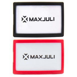 MAXJULI Ski Goggles Pass Holder 2 Pack (Black+Red)