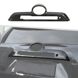 Jimen Tailgate Handle Trim Cover Compatible with Toyota 4Runner 2010-2024 (Carbon Fiber)