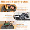 AHFLRITO 4-Cup Egg Pan Nonstick, Healthy Aluminum Omelette Pan, Breakfast