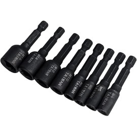 HaoTrade 8 Pieces Tap Adapter, 1/4 Inch Tap Socket Adapter, Tap Socket Set, Tap Socket Adapter for Electric Hand Drills, M4-M16