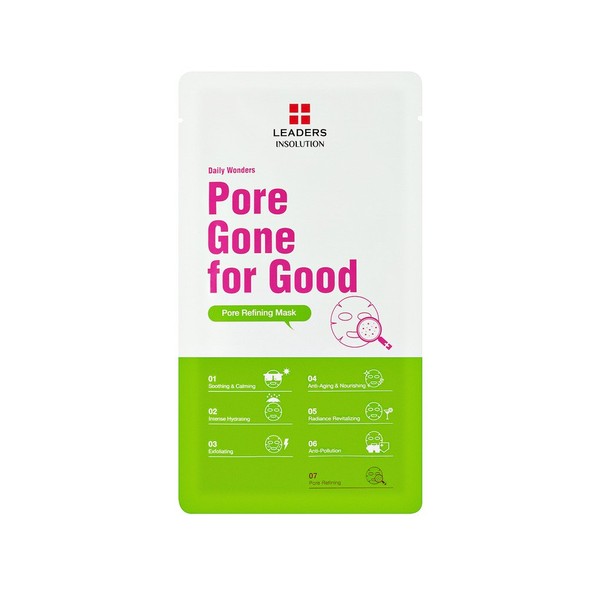 [Leaders Insolution] Daily Wonders Pore Gone For Good Pore Minimizing Face Cotton Sheet Mask 10Pk