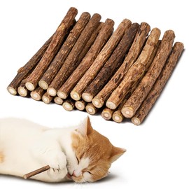 Shirene Cat Catnip Sticks,30 Pcs Cat Chew Toys Catnip Toys for Cats Natural Organic Silvervine Cat Chew Sticks Cat Nips Toys for Kittens Teeth Cleaning,Play,Stress Release,Plaque Removal,Calming