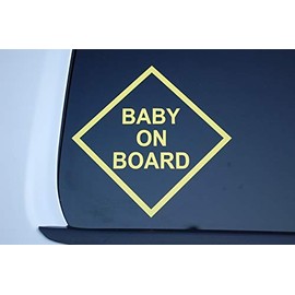 Baby On Board Sticker Choose Color & Size Vinyl Decal Car Vehicle Child Safety (V557Thin) (6"T X 6"W, Green)