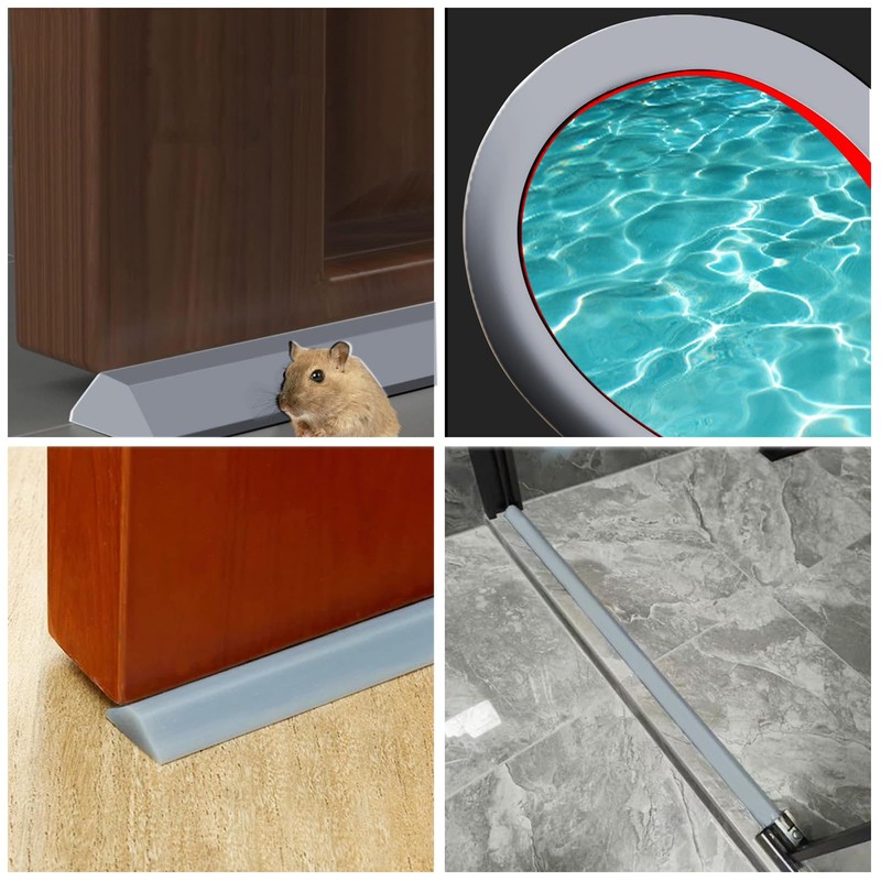6 FT Collapsible Shower Water Dam, Shower Threshold Water Stopper