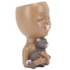 Funny Face Planter Pot Girl Head Planter Innovative Decorate Resin
