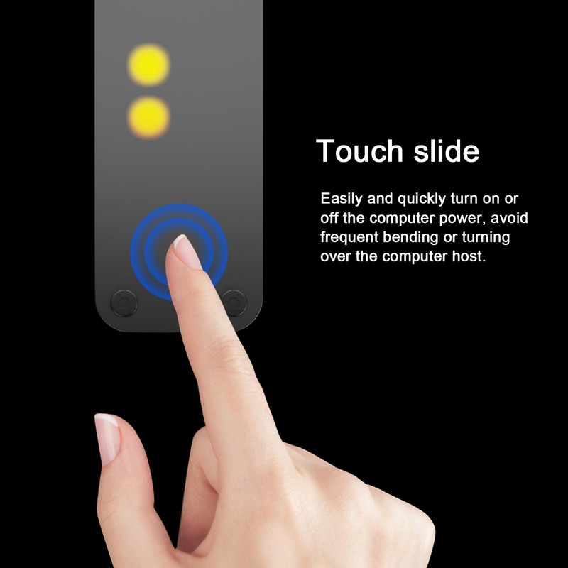Touch Sliding Desktop Computer Power Switch RGB Lighting External PC