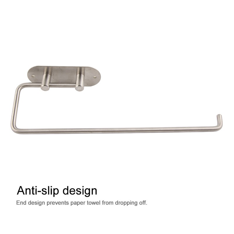Adhesive 304 Stainless Steel Tissue Storage Rack Home Kitchen Roll