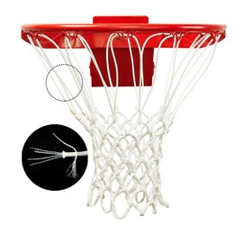 Progoal Professional Heavy Duty Basketball net Replacement,Fits Standard Indoor and Outdoor 12-Loop Rims(White, Standard Size)