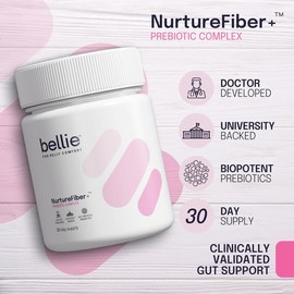 bellie NurtureFiber+ Prebiotic Complex Dietary Supplement for Gut, Immune, Cognitive, Skin Health - Probiotic & Prebiotic, Health Vitamin
