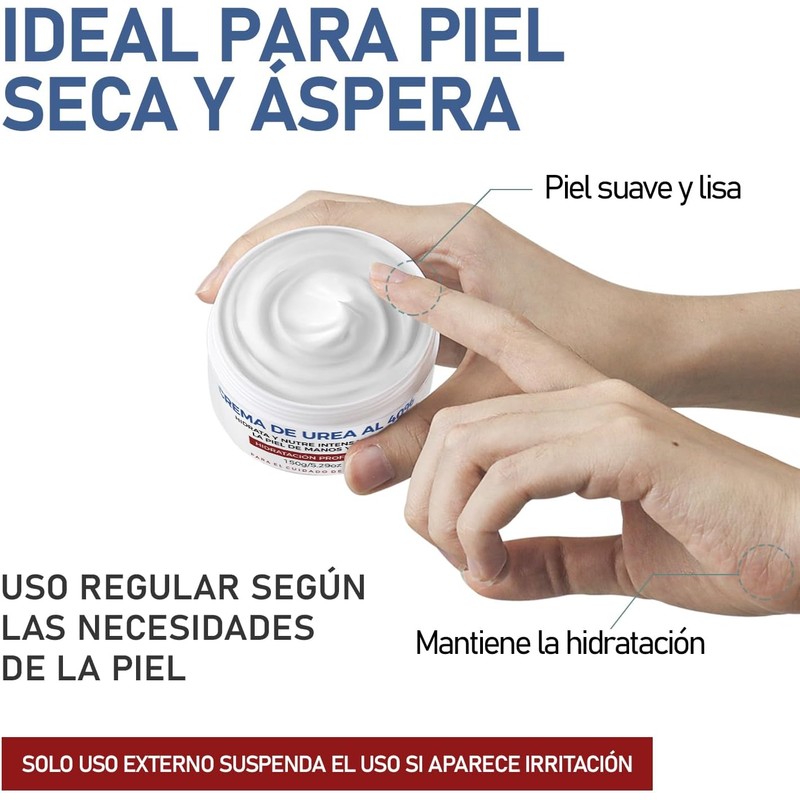 OUKEYA Crema de Urea 40% con Glicerina y Vitamina E