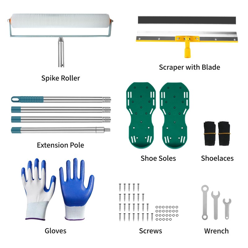 Complete Self Leveling Cement Tool Kit, Professional Epoxy Floor Kit