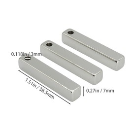 Rectangle Bar Engraving Blanks Stainless Steel Engraving Blank 10 Pack