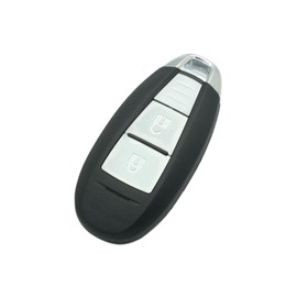 Brovacs Replacement Shell + Uncut Blank Emergency Insert Key Compatible with Suzuki 2 Button Smart Keyless Entry Remote Key Case Fob PG581