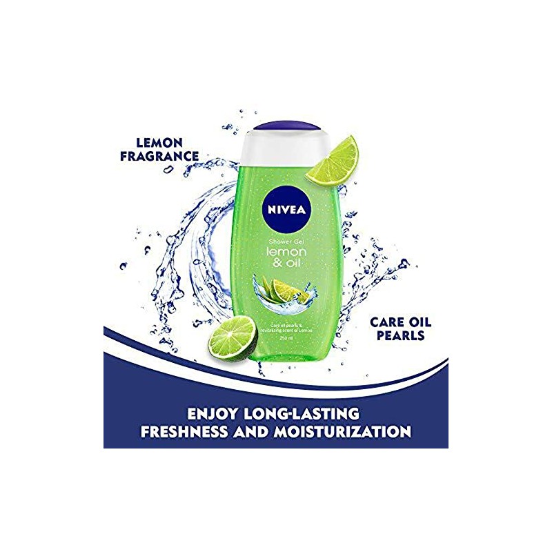 Nivea Bath Care Lemon and Oil Shower Gel, 250ml