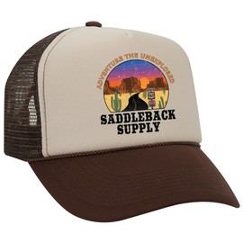 Saddleback Supply Foam Snapback Trucker Hat Monument Valley Logo-Brown/Tan/c