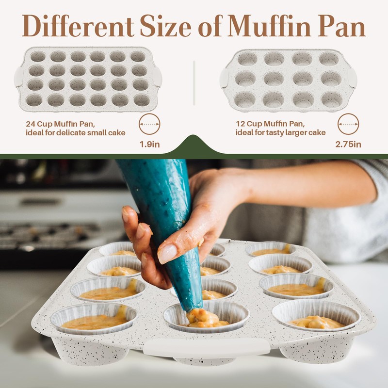 11-Piece Kitchen Nonstick Stackable Bakeware Set, Non Toxic Bakeware Sets