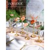 Inweder Bud Vases with Candlestick Holders: Set of 12 Clear