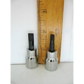 Craftsman Set of 2 New Craftsman 3/8" Drive Slotted Bit Sockets. 42651 7/32” & 42652 9/32”