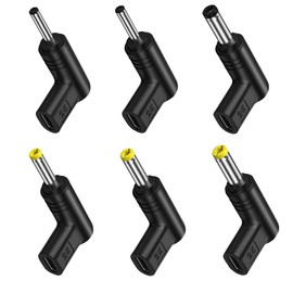 VIEVRE 6 Stück USB C auf DC Adapter 90 Grad, USB C Hohlstecker, DC Adapter, DC 5V Netzteil, DC Netzteil für Router, Laptop, Mobile Netzteil Ladegerät Steckerhohlstecker