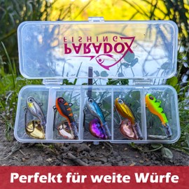 Paradox Fishing Infinity Jig Spinner Set of 5 21 g - Spin Jig for Bass Fishing Perch Bait Zander Bait Pike Bait Spinner Bait Spinning Bait - Bass Bait