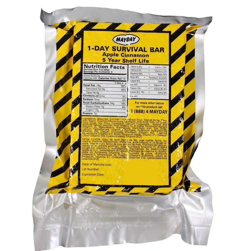 MayDay 2400 Calorie Bar and Water Emergency Survival MRE Ration
