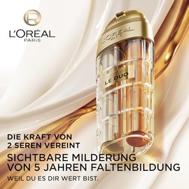 L'Or√©al Paris Anti-Aging Pflege Routine, Geschenkset f√ºr Frauen, Midnight Creme Gesichtspflege gegen Falten, alle Hauttypen, 50 ml & Serum Le Duo, Kollagen-Booster-Formel mit Vitamin B3 und CG, 30 ml