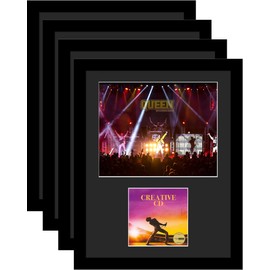 Creative Picture Frames 8" x 10" Photo CD Music Frame with White Matting Displays Picture and Jewel Cover Self Standing or Wall Display (Pack of 4)