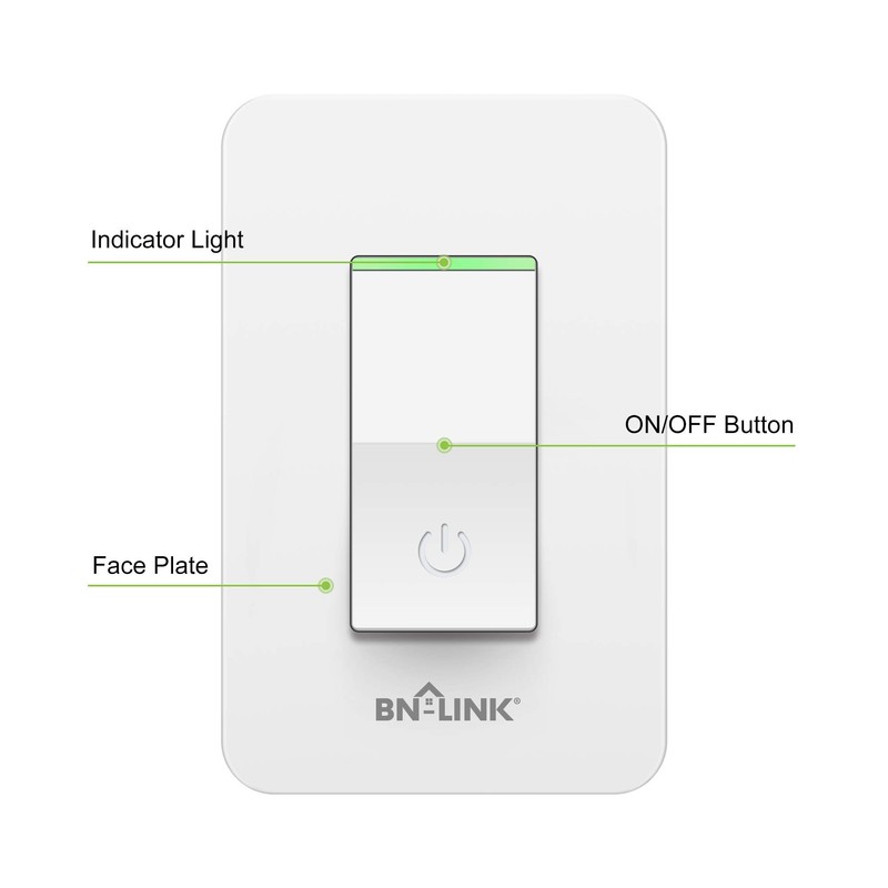 BN-LINK WiFi Smart in-Wall Light Switch, No Hub Required with