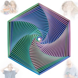 PICKONA Fractal Fidget Hexagon, Fidget Hexagon Fidget Toy, 3D Printed Fidget Hexagon Toy, Hexagon Fidget Toy, Hexagon Spiral Toys, Fidget Toy Stress Relief Relax Anxiety Desk Toy for Kids Adults