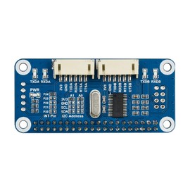 Waveshare Serial Expansion HAT for Raspberry Pi Zero/Zero W/Zero WH/2B/3B/3B+ via I2C Interface 2-ch UART 8 GPIOs