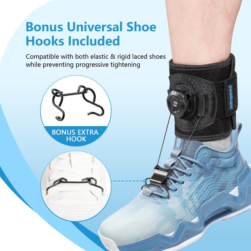 Adjustable AFO Foot Drop Brace with Quick Adjust Knob and