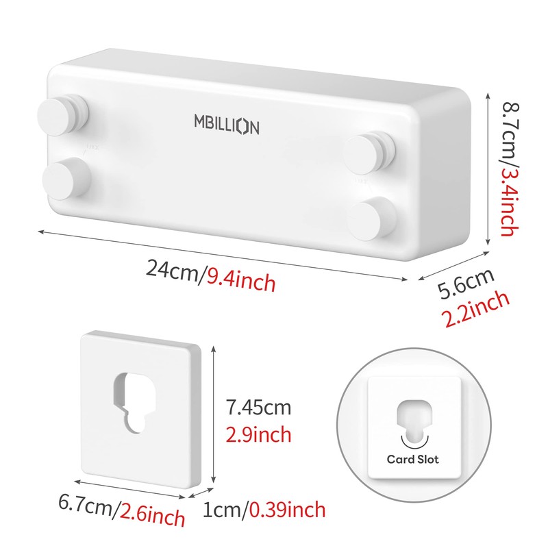 Mbillion Retractable Clothesline 13.8 Ft Stainless Steel Double Clothes line