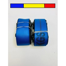 AutoHauler Supply 2 Pack 3" x 6' Short Handle Ratchet Underlift Tie Down Strap (Yellow with Cordura Sleeve, 2 Pack)