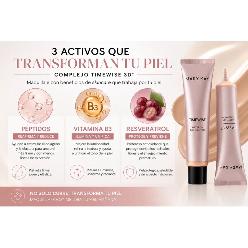 Base De Maquillaje Mary Kay Timewise 3d Nueva Línea