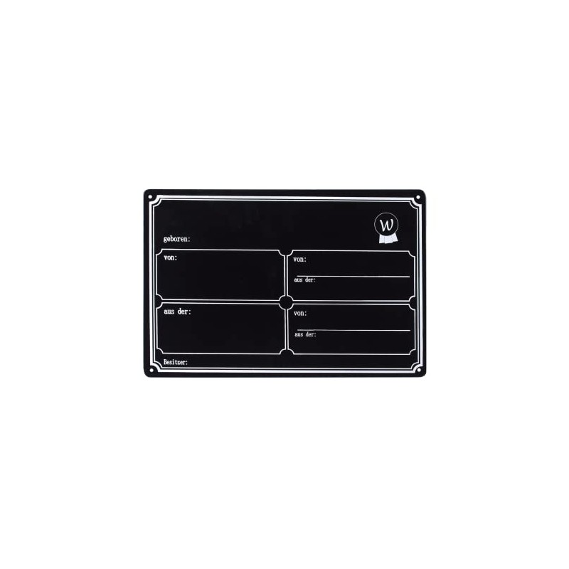 WALDHAUSEN Black Metal Box Sign